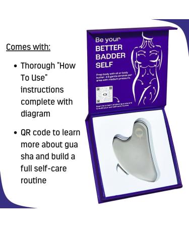 ORNAMI Gua Sha Stainless Steel Tool for Facial & Body Massage, Puffiness Reduction, Sculpting & Lymphatic Drainage - Buy Online on GoSupps.com