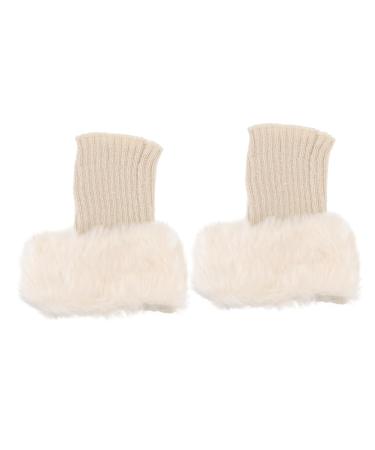 Toddmomy 3 pairs boot covers from fur shoes accessories ankle Harm -preserving socks boot cuffs for women shoe socks fur top knee cocks of Miss and winter acrylic