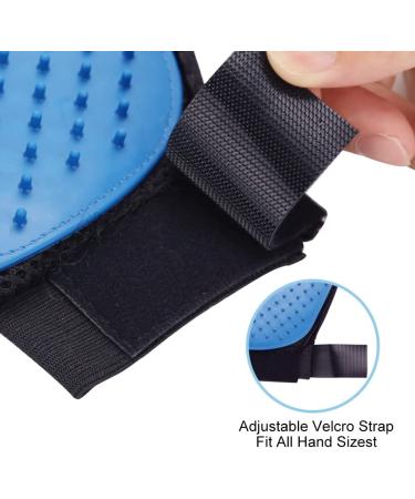 xjzx Upgrade Version 2PCS Pet Grooming Gloves - Gentle Deshedding Brush Mitt for Dogs & Cats - Efficient Hair Remover & Massage Tool - Enhanced Five Finger Design - Blue - Buy Online on GoSupps.com