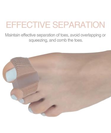 JULAR 4 PCS Gel Bunion Corrector Toe Separators for Men and Women | Breathable Fabric, Overlapping Toes Relief | Bunion Corrector with 2 Loops - Buy Online on GoSupps.com