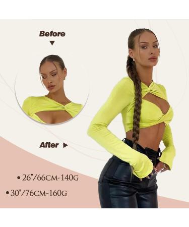Barsdar 66cm Braided Ponytail Extension - Natural Soft Synthetic Hair for Women - DIY Rubber Wrapped Braid - 86H10# Blond & Middle Brown - Buy Online on GoSupps.com