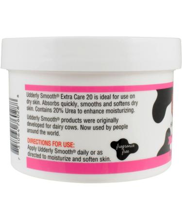 Udderly Smooth Extra Care Cream 20% Urea for Dry Skin 8oz (2 Pack) - Unscented - Buy Online on GoSupps.com