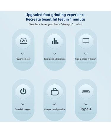 Electric Foot Grinder Dead Skin Remover | 2 Speed Battery Display Splashproof Waterproof Rechargeable Electric Foot Scrubber For Dead Hard Cracked Dry Skin Lxury - Buy Online on GoSupps.com