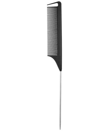 Dosso Beauty Carbon Fiber Rat Tail Comb - Metal End Styling Comb (Black) - Buy Online on GoSupps.com