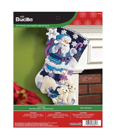 Bucilla Felt Applique Stocking Kit The Christmas Drive 18-Inch 86663