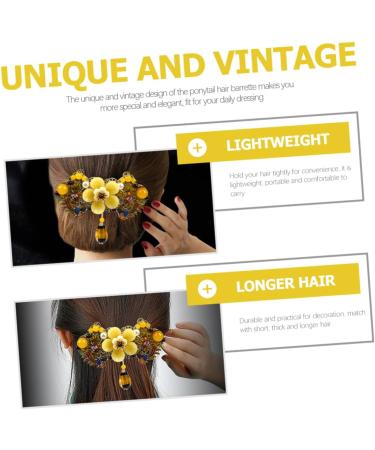 DOITOOL Hairpin Barrettes for Women Hair Styling Accessories Flower Ponytail Barrette Metal Flower Barrettes Wedding Hair Accessories for Women Hair Pin Spring Alloy Clip Miss - Buy Online on GoSupps.com