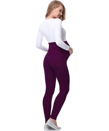Be Mammy Maternity Long Leggings - Size 02, Plum | Comfortable Pregnancy Wear - Buy Online on GoSupps.com