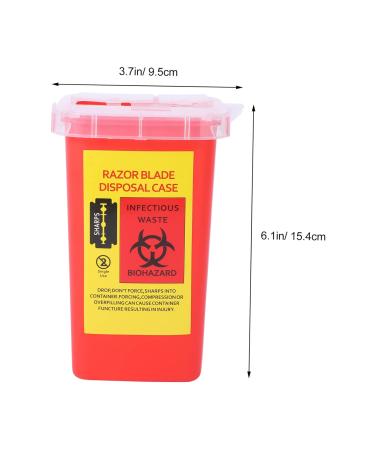 Mobestech 5 STK Blade Disposal Container - Portable Razor Bank & Travel Case for Safe Needle Waste Disposal - Buy Online on GoSupps.com