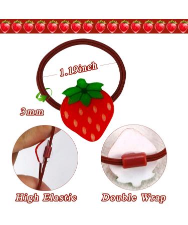 Cartoon Fruit Hair Ties - 10pcs Jelly Fruit Elastic Bands for Girls, Cute Ponytail Holders for Toddler to Teens - No Damage Hair Accessories - Buy Online on GoSupps.com