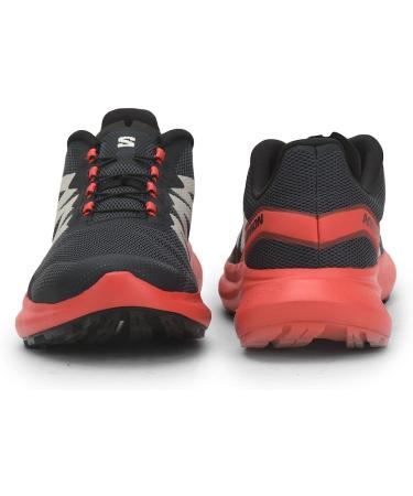 Salomon Men's Hypulse Trail Running Shoes 9.5 - Magnet/Poppy Red/Black | Lightweight & Durable - Buy Online on GoSupps.com
