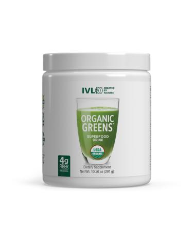 IVL - Organic Greens - Organic Superfood Drink - Loaded with Antioxidants Micronutrients Prebiotics & Probiotics - for Immune Support Digestive Health - Great Taste (1 Pack 30 Servings)