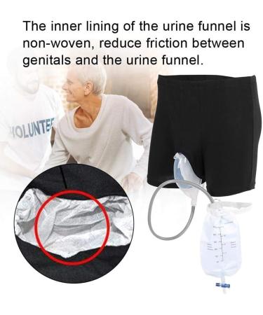 Urine Bag Incontinence Pants Wearable Leak Proof Urinal System Urinary Drainage Stabilizatio Device Spill Proof Collector Portable Leak Proof Urine Funnel Ideal for Men (Size : Small (52-76cm)) - Buy Online on GoSupps.com