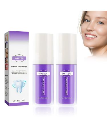 2 pieces of toothpaste white teeth purple teeth whitening tooth paste white teeth toothpaste purple toothpaste white teeth lighten teeth whitening reduce yellowing of the teeth