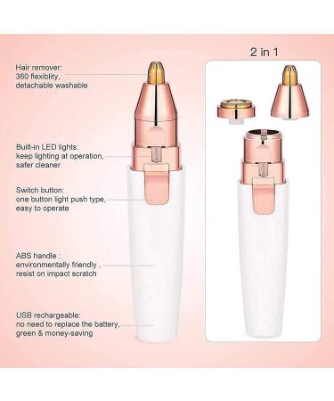 KouRy Eyebrow Hair Remover - Rechargeable Electric Trimmer for Painless Facial Hair Removal | Ideal Gift for Women & Men - Buy Online on GoSupps.com