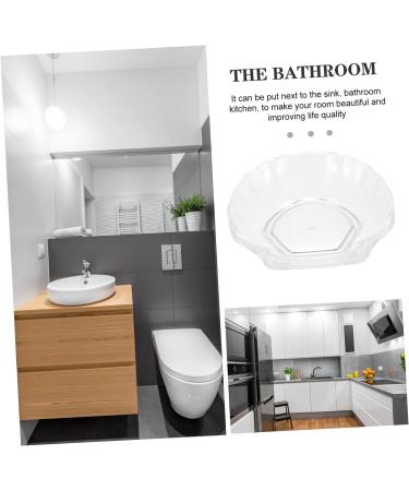 TIDTALEO Shell Soap Dish Bathroom Sponge Holder Home Bathroom Soap Dish Soap Case Shower Soap Shampoo Dish Nylon Hole Sleeves Dish Sponge Holder Bath Soap Holder Bar Liquid Plastic Soap Pad Transparent 9.5x9.5CM - Buy Online on GoSupps.com