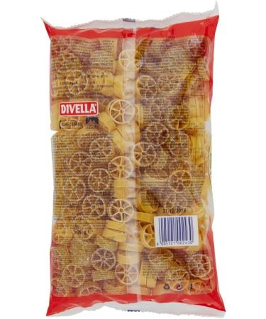  Italian Gourmet E.R. Divella Rotelle No. 43 Hard Wheat Semolina Pasta 500g + Italian Box Gourmet Tomato Pulp 400g - Buy Online on GoSupps.com