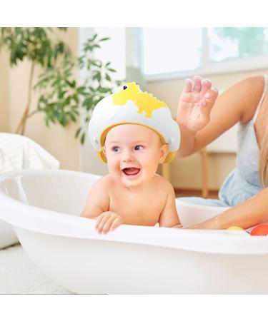 FUNUPUP 2 Pack Baby Shower Cap for Kids - Adjustable Toddler Hair Washing Bathing Cap with Dinosaur Design - Protect Baby Eyes - Baby Shower Visor Shampoo Cap - Buy Online on GoSupps.com