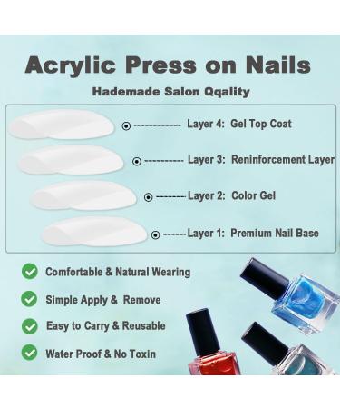 24 Pcs Long Press on Nails Coffin Shape with Rhinestones & 3D Alloy Butterfly | Glossy Full Cover Acrylic Fake Nails for Women - Perfect for Weddings & Manicures - Buy Online on GoSupps.com