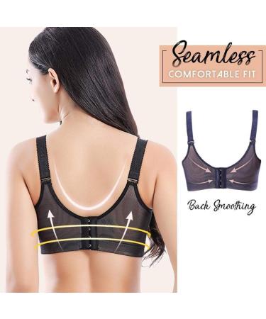 Extra-Elastic Bra Sports Top for Women | Breathable Plus Size Adjustable Bustier for Large Breasts (Blue 48B) - Shop Now! - Buy Online on GoSupps.com