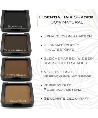 Fidentia Hair Shader | 100% natural Hairline Powder | Root Touch Up - 12g (Medium Brown) - Buy Online on GoSupps.com