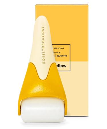 ROSELYNBOUTIQUE Ice Roller for Face Wrinkles Fine Lines Puffiness Stick Massager Facial Skin Care Tools Self Care Gifts for Men Women (Yellow)