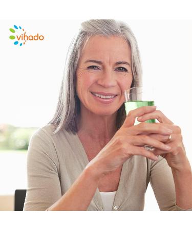 Vihado Liquid Chlorophyll Drops - Pure Alfalfa & Spring Water 50ml | Additive-Free Health Supplement - Buy Online on GoSupps.com