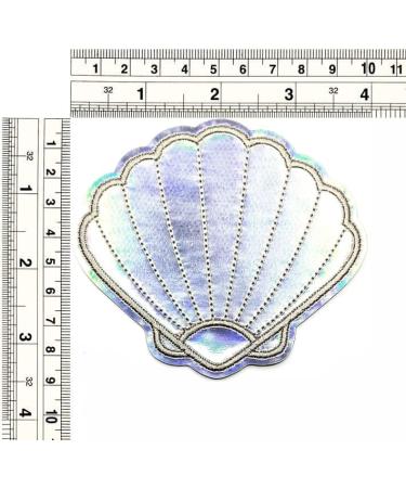 Seashell Mermaid Queen Princess Patch Set - Set of 3 Embroidered Iron On Patches for Jackets, T-Shirts, Hats, and Bags - Buy Online on GoSupps.com