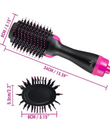 Hot Air Brush 4 IN 1 Hair Dryer Brush One Step Hair Dryer & Styler & Volumizer & Hair Curler Negative Ions Comb Straightener Salon/Curly Reduce Frizz/Static - Buy Online on GoSupps.com