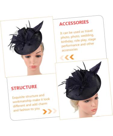 Gogogmee 1pc Mesh Headband Women Headdress Veil Hair Band Female Party Headdress Women Headwear Flower Hair Band Feather Hair Band Hair Band with Veil Party Hair Accessory Female Headband One Size Black - Buy Online on GoSupps.com