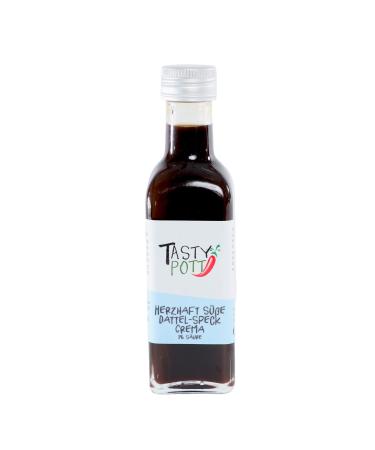 Tasty Pott Cream I Different Varieties I Fruity I Vinegar I Salad Cream I Light Acid I Marinade I Dessert I Sweet Date I Peppers I In Glass (Salty Sweet Date Bacon Cream 3%)