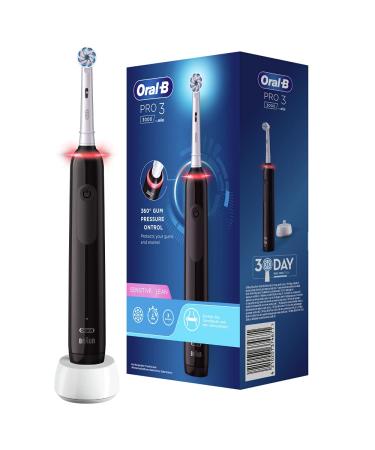 Oral-B Pro 3 3000 Sensitive Clean Electric toothbrush/Electric Toothbrush with 3 cleaning modes including sensitive and visual 360 pressure control for dental care designed by brown black old single - Buy Online on GoSupps.com