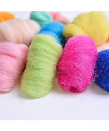Artec360 Merino Wool Roving Needle Felting Kit - 40 Colors, 3g per Color, Individual Packaging with Needles, Gloves, and Tutorials - Buy Online on GoSupps.com