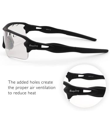 Banglong Self-Tinting Bicycle Glasses - UV400 Protection Sports Sunglasses for Men | Perfect for Cycling Running Baseball & MTB - Buy Online on GoSupps.com
