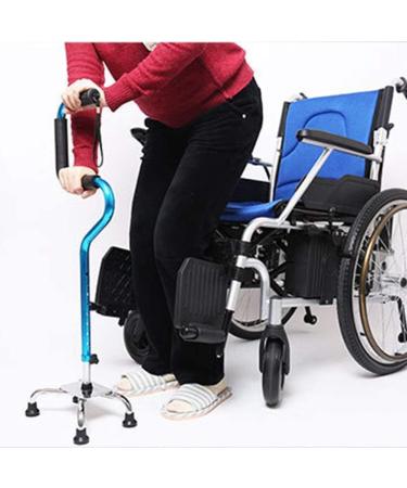 Old Man Walking Cane Four Feet Mu Turning Non-Slip Elderly Crutches Lightweight Folding Adjustable Aid Elegant - Buy Online on GoSupps.com