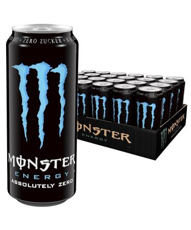 Monster Energy Absolutely Zero, energy drink with classic monster taste but zero sugar and zero calories energy, pa