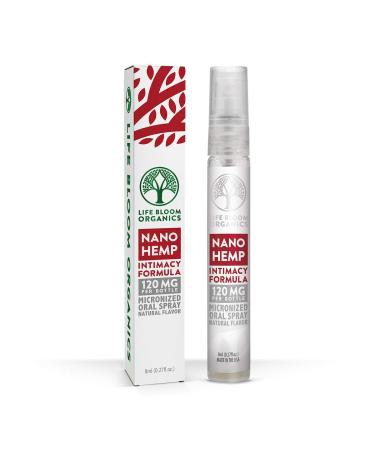 Life Bloom Organics - Premium Nano Hemp Intimacy Spray Formula - 120 mg per Bottle - Micronized Oral Spray - Natural Flavor