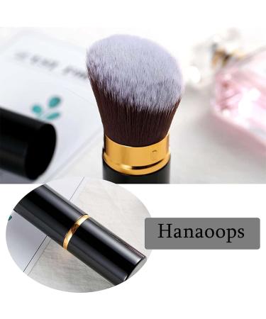 Hanaoops Face Brushes 2 Pieces Retractable Kabuki Makeup Brush Apply All Face Makeup Foundation for Liquid Travel Face Blush Brush Portable Powder Brush with Cover Black - Buy Online on GoSupps.com