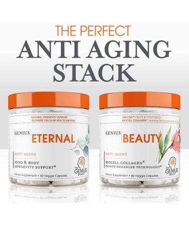 Genius Beauty Hair Skin & Nails Vitamins - 60 Capsules | Premium Beauty Supplements - Buy Online on GoSupps.com