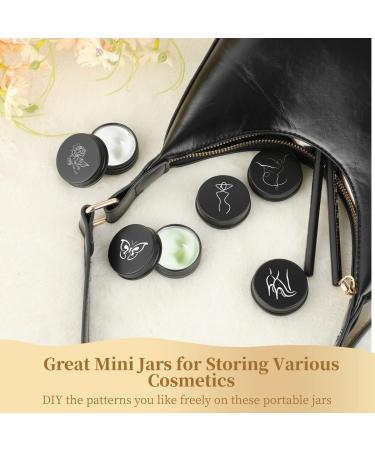 24 Pcs Mini Cosmetic Jars - 15 Ml Aluminum Balm Lotion Jars with Black Metal Lids for Travel & Daily Use - Perfect for Business & Personal Care - Buy Online on GoSupps.com