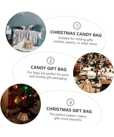 HAPINARY 24pcs Christmas Sack Candy Bags Advent Calendar Linen-like Cloth with Non-woven Lining - Buy Online on GoSupps.com