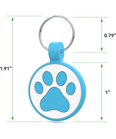 Whoseid QR Code Cat ID Tag - Changeable Pet Profile Emergency Contacts Quiet Silicone for Small Breeds - 2.5 cm Blue - Buy Online on GoSupps.com