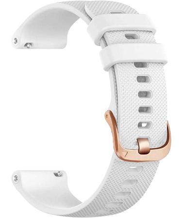 Abanen Silicone 18mm Watch Band for Garmin & Fossil - White Waterproof Replacement Strap - Buy Online on GoSupps.com