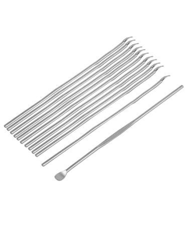 Qtqgoitem Metal Earwax Remover Ear Cleaning Curette Earpick 12pcs Silver Tone (Model: edb 25d a48 d0e f83)