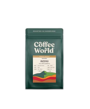 Coffee World | Rwanda Inzovu Single Origin UK Roasted Whole Coffee Beans - Perfect Brewing for Caf s Businesses Shops & Home Users (Coffee Beans 250g)