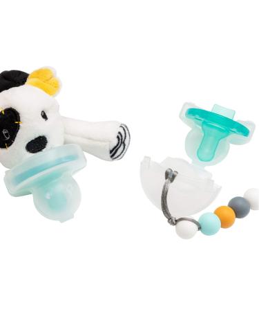 Keepsie The Only Cover for Pacifiers with Stuffed Animals or Paci Clips (Dorian White 2 Pack)
