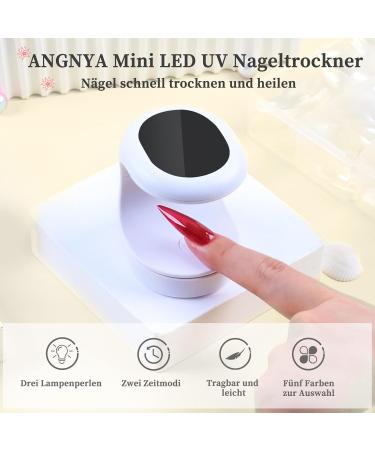 Mini LED UV Nail Dryer | Portable 16W USB Nail Lamp for Gel Nails & Manicure Tools - Black - Buy Online on GoSupps.com