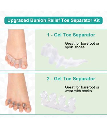 Toe Spreader for Hallux Valgus - Silicone Comfort Corrector | Pain Relief & Separator for Men & Women - Buy Online on GoSupps.com
