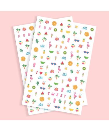 XO Fetti Kids Summer Nail Stickers - 484 Decals | Birthday Girl Pool Party Favors DIY Nail Art Transfer Kit - Buy Online on GoSupps.com