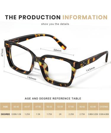 XVXV Reading Glasses for Women & Men - Blue Light Blocking Square Readers - Anti Glare & Eyestrain - Spring Hinge - 3 Pack (1.5x - Buy Online on GoSupps.com