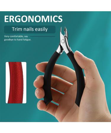 1 Piece Manicure Nippers Manicure Trimming Tool Cuticle Nippers Eagle Mouth Nippers Professional Toenail Nail Clippers with Rubber Handles Stainless Steel Cuticle Scissors - Buy Online on GoSupps.com